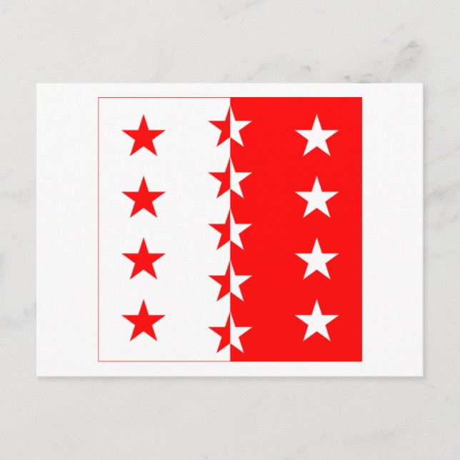 Walliser Flagge Postkarte (Vorderseite)