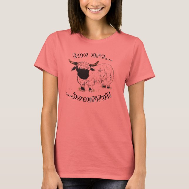 Walliser Schaf - Ewe ist schön! T-Shirt (Vorderseite)