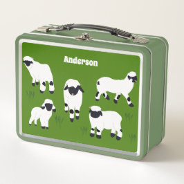 Walliser Schaf Personalisierte Bauern Metall Brotdose