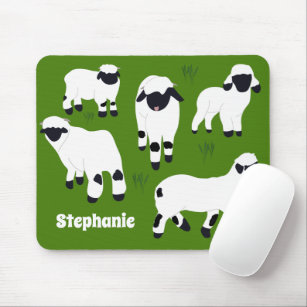 Walliser Schaf Personalisierte Bauern Mousepad