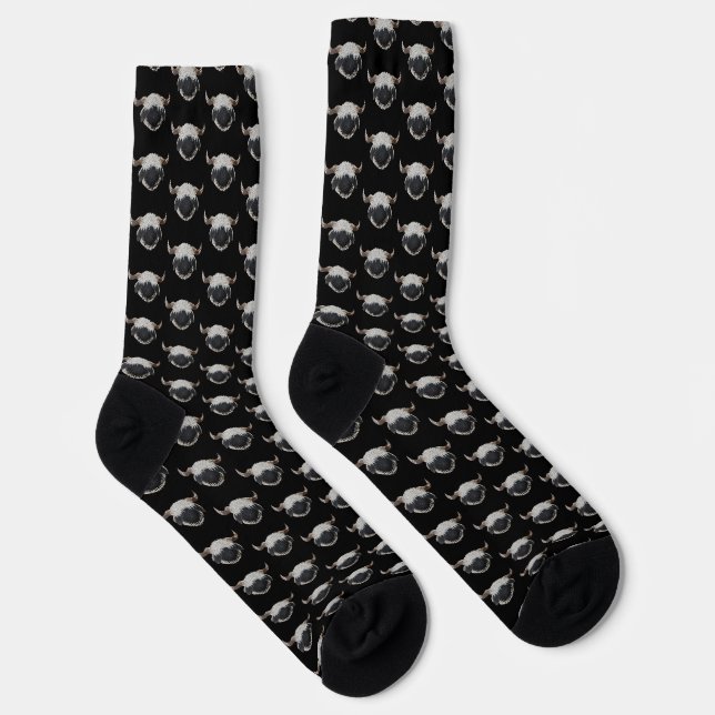 Walliser Socken, schwarz Socken (Rechts)