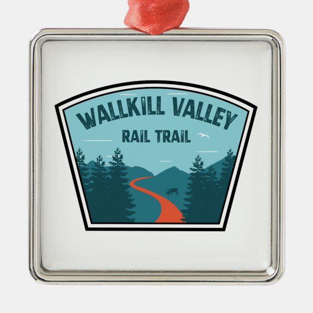 Wallkill Valley Rail Trail Ornament Aus Metall (Vorne)