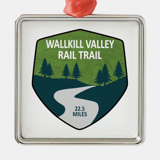 Wallkill Valley Rail Trail Ornament Aus Metall (Vorne)