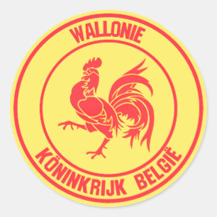 Wallonie Round Emblem Runder Aufkleber