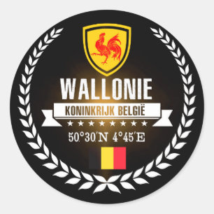 Wallonie Runder Aufkleber