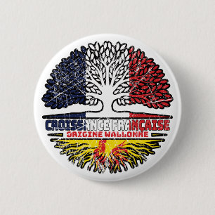 Wallonien Wallonisch Französisch Frankreich Baum W Button