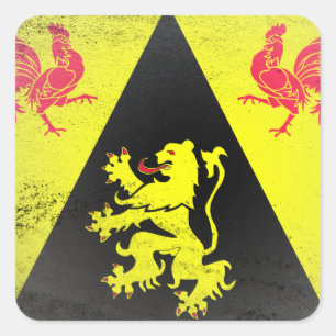 Wallonisch-Brabant Quadratischer Aufkleber