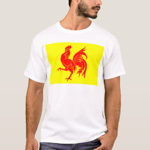 Wallonische (Belgien) Flagge - Drapea Walon T-Shirt