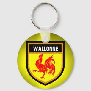 Wallonne Flag Schlüsselanhänger
