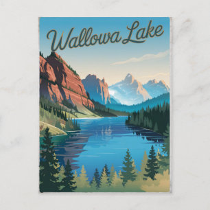 Wallowa Lake Vintag Postkarte