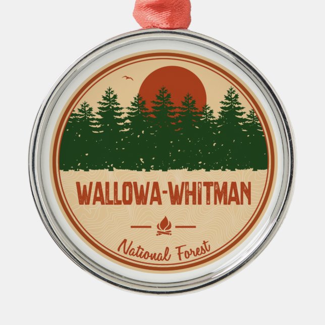 Wallowa-Whitman National Forest Ornament Aus Metall (Vorne)