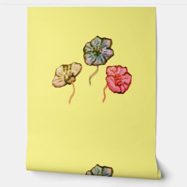 WALLPAPER BLUME STYLE DESIGN TAPETE (Abrollen)