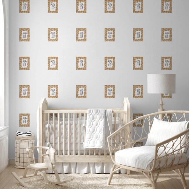 Wallpaper Brown Beige Rope Cat Tapete (Kinder)