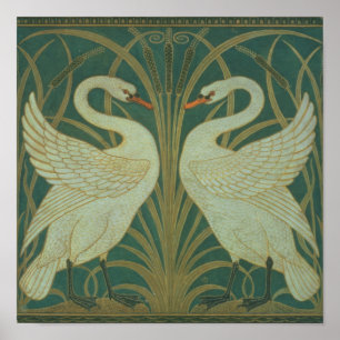 Wallpaper Entwurf für Platte "des Schwans, hetzen Poster