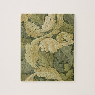 Wallpaper Entwurf mit Acanthus-/Waldfarben, 1
