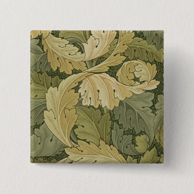 Wallpaper Entwurf mit Acanthus-/Waldfarben, 1 Button (Vorderseite)