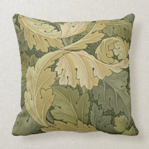 Wallpaper Entwurf mit Acanthus-/Waldfarben, 1 Kissen