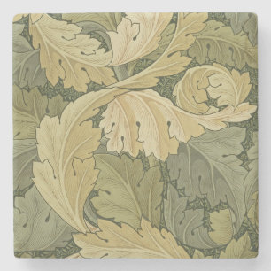 Wallpaper Entwurf mit Acanthus-/Waldfarben, 1 Steinuntersetzer