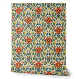 Wallpaper Folk Art Garden Tapete