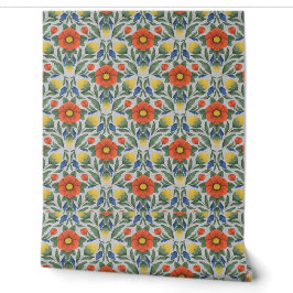 Wallpaper Folk Art Garden Tapete