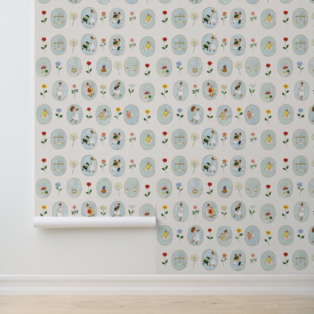 Wallpaper für empfindliche Blume in Frankreich Tapete (Anwendung)