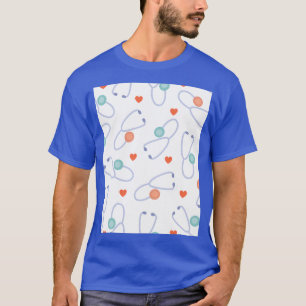 Wallpaper Nurse Stethoscope T-Shirt