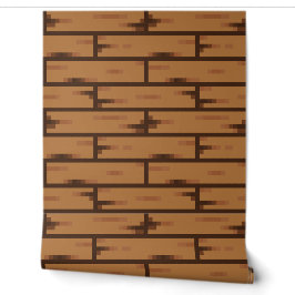 Wallpaper Pixel-Art "WOODPLANKS" 8 Bit Var01 Tapete