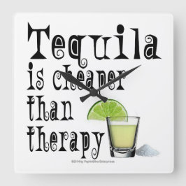 WALLSCHLIESSUNGEN, TEQUILA IST KLEIN ALS THERAPIE QUADRATISCHE WANDUHR