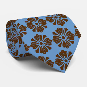 Wallstreet Hibiskus Foulard Peri & Brown zweiseiti Krawatte