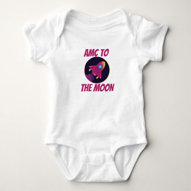 Wallstreetbets AMC - Amc to the Moon Baby Strampler (Vorderseite)