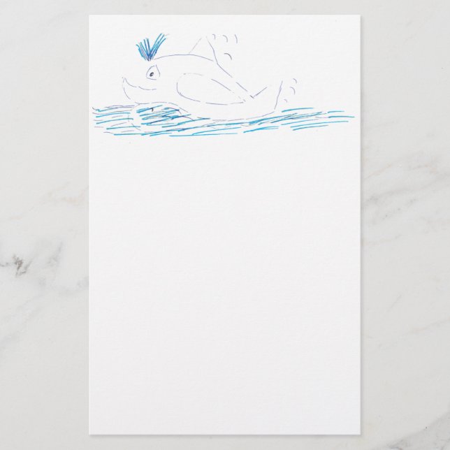 Wally Whale Stationery Briefpapier (Vorderseite)