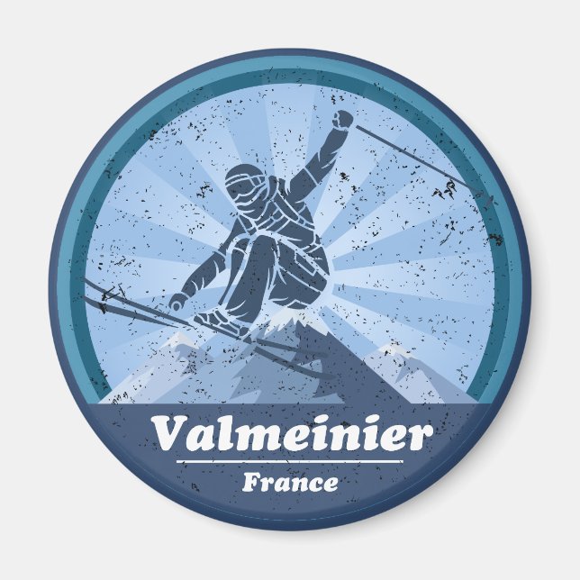 Walmeinier Skistation - Skirennfahrer Magnet (Vorne)