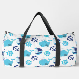 Walmuster, Niedliche Wale, Blauwale Duffle Bag