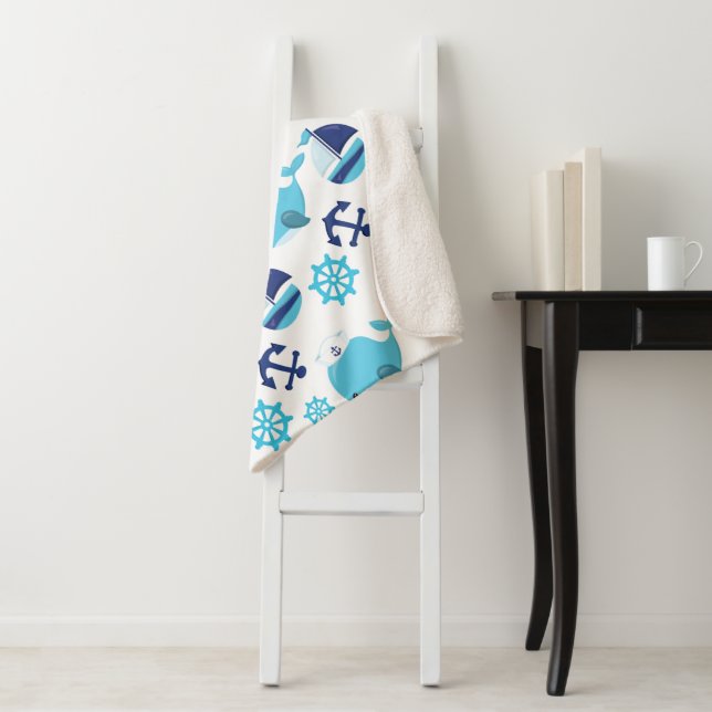 Walmuster, Niedliche Wale, Blauwale Sherpadecke (Beispiel)