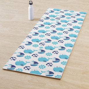 Walmuster, Niedliche Wale, Blauwale Yogamatte