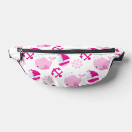 Walmuster, Niedliche Wale, rosa Wale Bauchtasche
