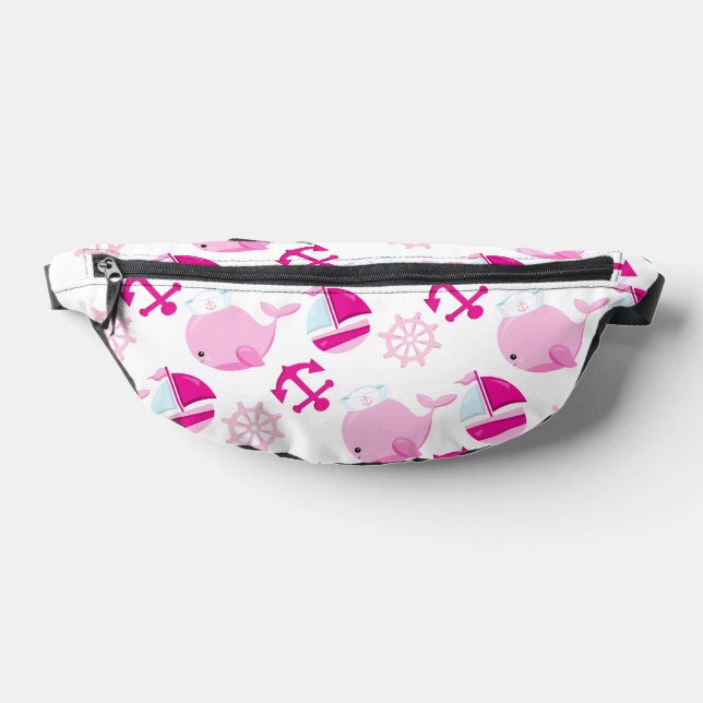 Walmuster, Niedliche Wale, rosa Wale Bauchtasche (Ablage )