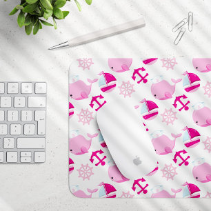 Walmuster, Niedliche Wale, rosa Wale Mousepad