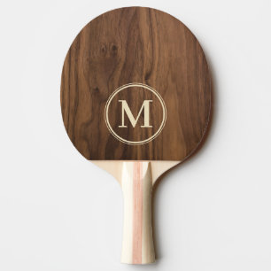 Walnuss Holz Monogramm Tischtennis Schläger