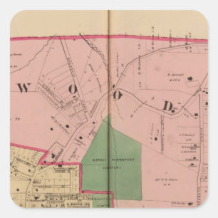Walnuss-Hügel, Ohio Quadratischer Aufkleber