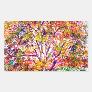 Walnuss- und Apfelbäume in Bloom Camille Pissarro Rechteckiger Aufkleber