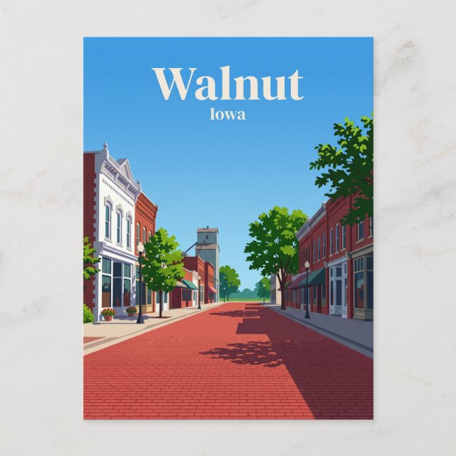 Walnuss USA Postkarte (Vorderseite)
