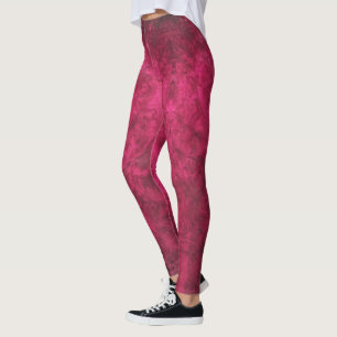 Walnussburge in Himbeere Rosa texturiert Leggings