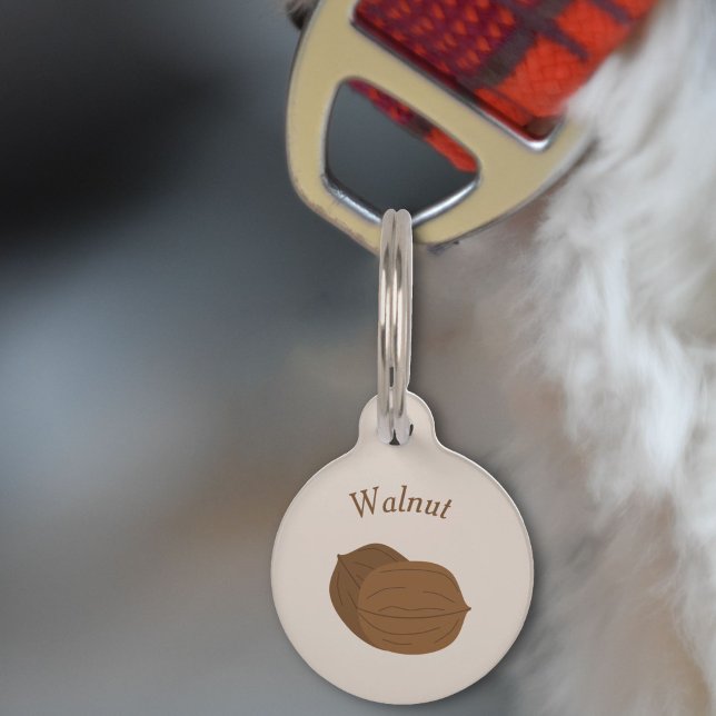 Walnut Pet Tag Haustiermarke (Walnuts Pet Tag)