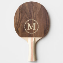Walnut Wood Monogram Tischtennis Schläger