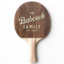 Walnut Wood Retro Family Name & Year