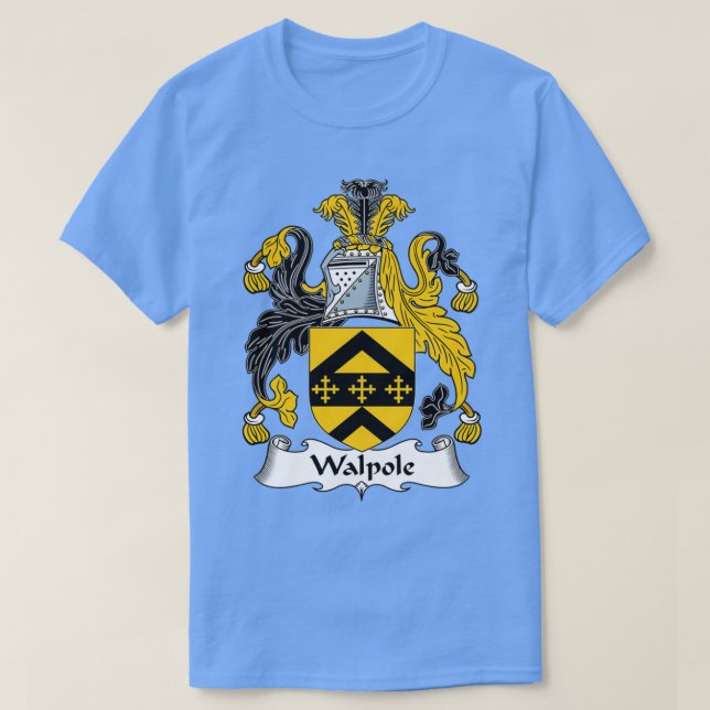Walpole Coat of Arms Familienwappen T-Shirt (Design vorne)