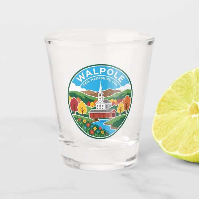 Walpole USA Schnapsglas (Vorderseite)