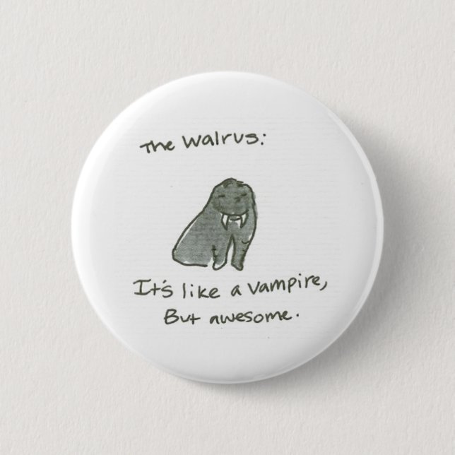 Walroß Button (Vorderseite)