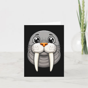 Walross Halloween Kostüm Lustig Grafik Cool Stylis Karte